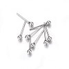 Tarnish Resistant 304 Stainless Steel Stud Earrings EJEW-P161-01P-1