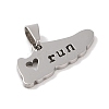 Non-Tarnish 201 Stainless Steel Pendants STAS-A094-22P-2