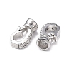 Rack Plating Brass Micro Pave Clear Cubic Zirconia Fold Over Clasps LS-KK-E080-02P-3