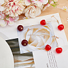 3 Pairs 3 Colors Acrylic Cherry Stud Earrings EJEW-GO0001-03-4