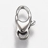 Tarnish Resistant Polished 316 Surgical Stainless Steel Lobster Claw Clasps STAS-Z013-05B-1