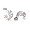 Non-Tarnish 304 Stainless Steel Curb Chains Wrap Stud Earrings EJEW-G314-03A-P-2