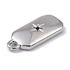 Brass Micro Pave Cubic Zirconia Charms ZIRC-I054-12P-05-2