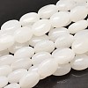 Natural White Jade Oval Bead Strands G-L290-04-1