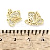 Brass Micro Pave Clear Cubic Zirconia Pendants ZIRC-P120-12G-3