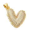 Mother's Day Brass Micro Pave Clear Cubic Zirconia Pendants FIND-Z041-20B-1