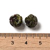 Natural Dragon Blood Carved Flower Beads G-O156-B-36-3