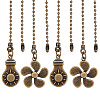Tibetan Style Alloy Ceiling Fan Pull Chain Extenders AJEW-WH0367-20AB-1