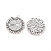 Tibetan Style Pendant Cabochon Settings LS-TIBEP-R129-AS-LF-2