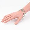 Three Loops Natural Green Aventurine Beaded Wrap Bracelets BJEW-JB02331-01-3