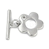 Brass Micro Pave Clear Cubic Zirconia Toggle Clasps KK-K391-19P-1