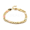 Brass Enamel Links Bracelets for Women BJEW-B125-06G-4