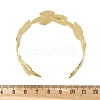 Flower Brass Cuff Open Bangles BJEW-M060-05G-2