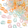 150Pcs 6 Colors Imitation Jelly Acrylic Linking Rings JACR-CJ0001-01-3