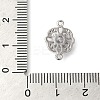 Brass Pave Clear Cubic Zirconia Connector Charms X-KK-G503-32P-3