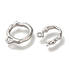 Rack Plating Brass Fold Over Clasps KK-I720-03P-2