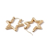 Ion Plating(IP) 304 Stainless Steel Star Hoop Earrings for Women EJEW-E199-04G-2