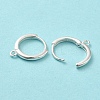 925 Sterling Silver Huggie Hoop Earring Findings STER-K174-15B-S-3