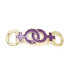 Brass Enamel Connector Charms KK-CBA3C32-01G-1