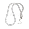 6MM 201 Stainless Steel Flat Snake Chain Necklaces for Women Men NJEW-Z089-02P-4