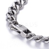 Tarnish Resistant Religion 304 Stainless Steel Cuban Link Chain Bracelets BJEW-P263-H01-P-4