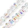 Electroplate Transparent Glass Beads Strands EGLA-B011-08A-AB02-1