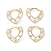 Starfish Cubic Zirconia Hoop Earrings EJEW-M216-08B-4