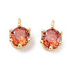 Brass Micro Pave Cubic Zirconia Charms KK-C051-39G-07-1