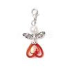 ABS Plastic Imitation Pearl & Transparent Acrylic Pendants Decorations HJEW-JM03603-01-4