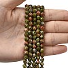 Natural Unakite Beads Strands G-Z119-A31-01-2