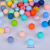 Round Silicone Focal Beads SI-JX0046A-92-2