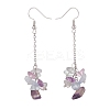 Natural Fluorite Chips Beaded Jewelry Set SJEW-JS01231-02-6