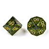 Metal Enlaced Glass Polyhedral Dice Set G-T122-75D-2