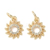 Brass Micro Pave Cubic Zirconia Pendants KK-D386-16G-01-1