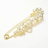 Alloy Glass Rhinestone Brooches JEWB-G001-13-1