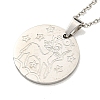 Non-Tarnish Constellation Pendant Necklaces LS-NJEW-S422-04P-09-2