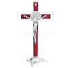Alloy Enamel Saint Benedict Crucifix Display Decorations AJEW-WH0752-416B-1