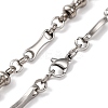 201 Stainless Steel Bone Link Chain Necklace NJEW-F222-22P-2