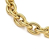 Ion Plating(IP) 304 Stainless Steel Oval Link Chain Bracelets for Men Women BJEW-G723-01G-2