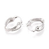 Brass Micro Pave Cubic Zirconia Heart Hoop Earrings EJEW-T048-36P-3