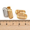 Two Tone Oval 304 Stainless Steel Stud Earrings EJEW-P332-01A-3