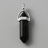 Natural Obsidian Double Terminal Pointed Pendants LS-G-TAC0001-07D-1