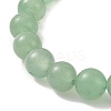 Natural Green Aventurine & Alloy Buddha Head Beaded Strech Bracelets BJEW-JB09420-04-3