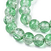 Baking Paint Crackle Glass Beads Strands X-CCG-S001-10mm-19-4