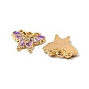 304 Stainless Steel with Crystal Rhinestone Enamel Charms STAS-G358-06G-03-2