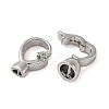 Brass Micro Pave Clear Cubic Zirconia Fold Over Clasps KK-M270-06P-2