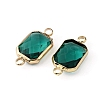 Glass Connector Charms GLAA-WH0036-16F-1