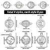 32Pcs 4 Styles Alloy Crystal Rhinestone Connector Charms FIND-SC0007-40-2