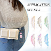 60Pcs 6 Colors Transparent Acrylic Pendants TACR-TA0001-29-9