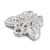 Silver Alloy Charms PALLOY-U003-08A-S-2